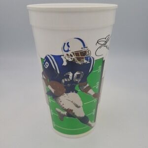 RARE 1989 ERIC‎ DICKERSON INDIANAPOLIS COLTS RCA DOME DIET COKE NFL SOUVENIR CUP